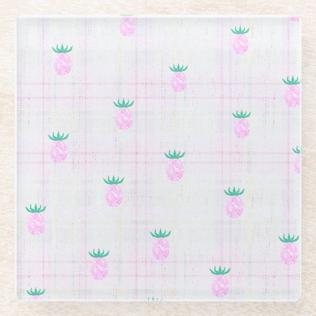 Posavasos De Vidrio Oasis de Piña Granja (Anverso)