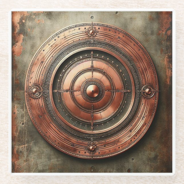 Posavasos De Vidrio objeto de metal (Anverso)