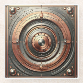 Posavasos De Vidrio objeto de metal de acero y cobre