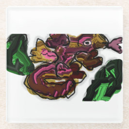 Posavasos De Vidrio Obra de arte de Lizard