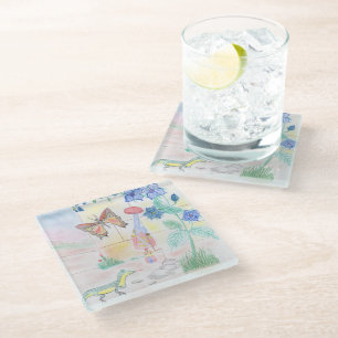 Posavasos De Vidrio Obra de arte de niños personalizados, juguete de d
