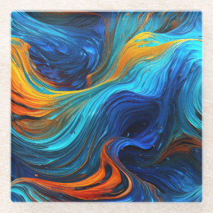 Posavasos De Vidrio Ocean Lava "Tempestial"