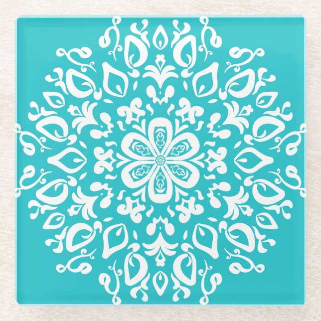 Posavasos De Vidrio Oceana Mandala (Anverso)