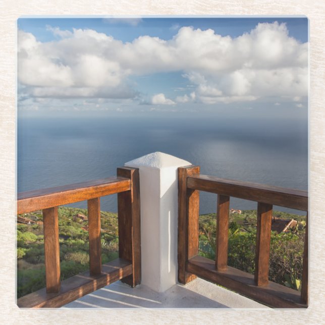 Posavasos De Vidrio Océano Atlántico (Anverso)