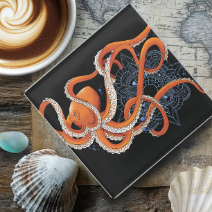 Posavasos De Vidrio Octopus Henna