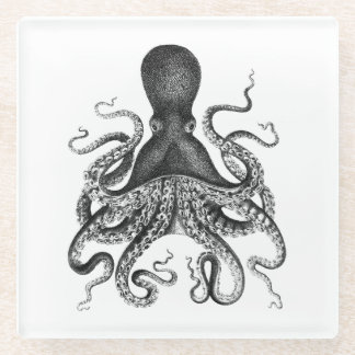 Posavasos De Vidrio [ Octopus vintage ]