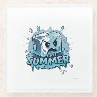 Posavasos De Vidrio Odio el verano