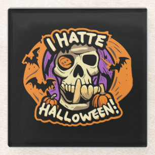 Posavasos De Vidrio odio Halloween