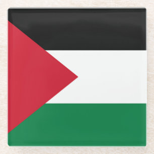 Posavasos De Vidrio oficialmente bandera del Estado de Palestina