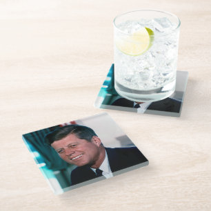 Posavasos De Vidrio Oficina Oval del Presidente John F. Kennedy