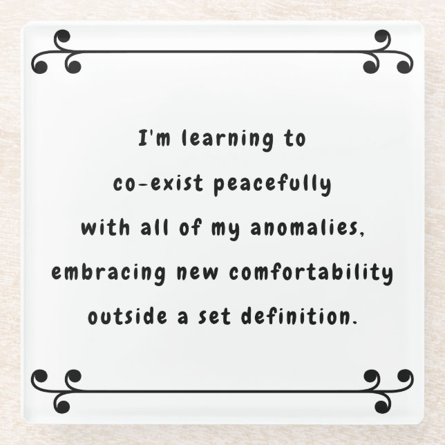 Posavasos De Vidrio Oh Mi Mantra (Anverso)