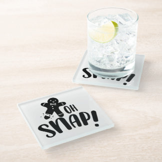 Posavasos De Vidrio Oh Snap Gingerbread