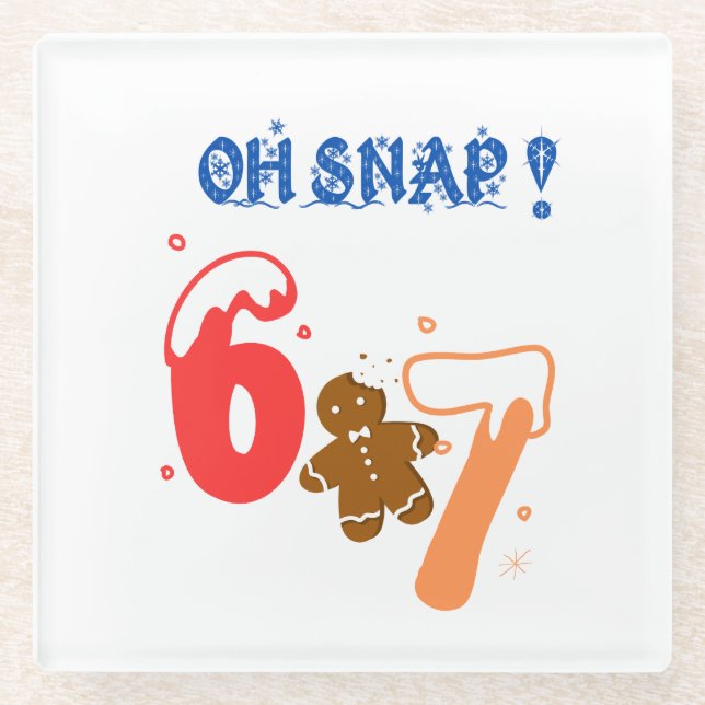Posavasos De Vidrio Oh Snap Gingerbread 67 (Anverso)