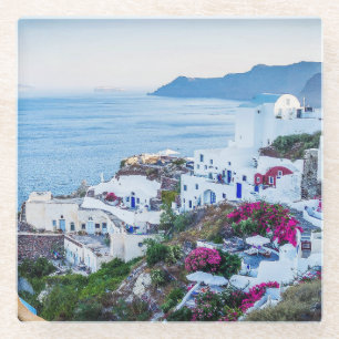 Posavasos De Vidrio Oia, Santorini, Grecia