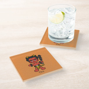 Posavasos De Vidrio Oni japonés: Personalizado Yokai