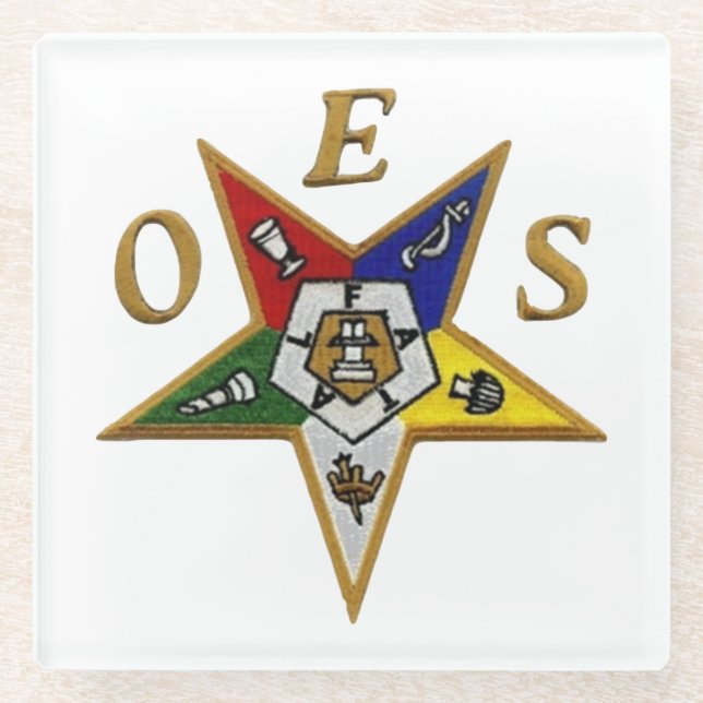 Posavasos De Vidrio Orden de la estrella del este (Anverso)