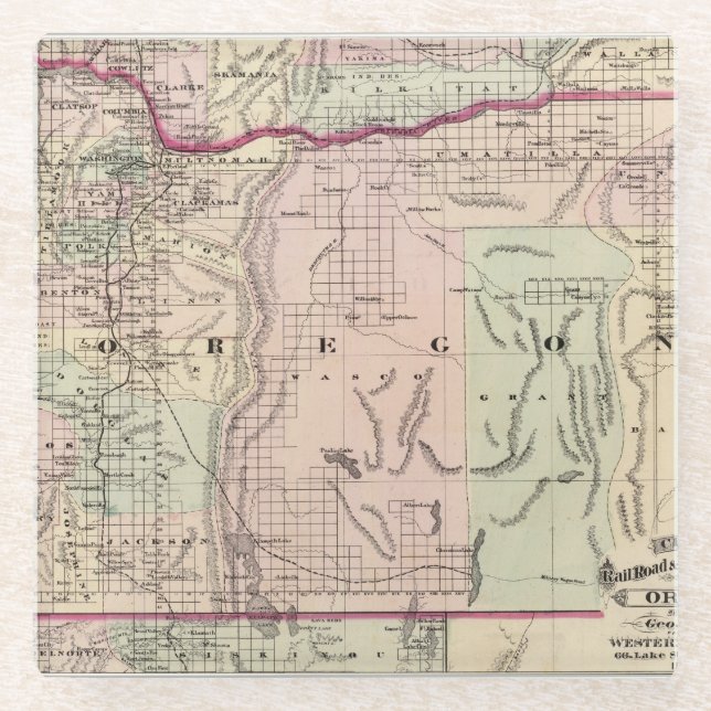 Posavasos De Vidrio Oregon 6 (Anverso)