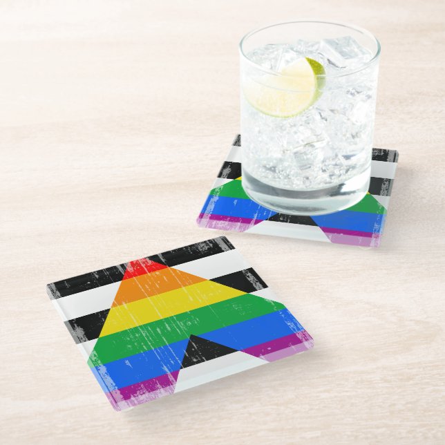 Posavasos De Vidrio Orgullo Aliado (Angular)
