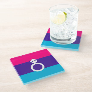 Posavasos De Vidrio Orgullo Andrógino
