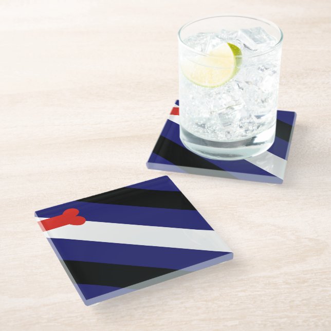 Posavasos De Vidrio Orgullo del juego del perrito (Angular)