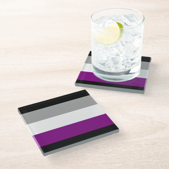 Posavasos De Vidrio Orgullo demisexual (Angular)