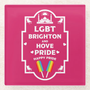 Posavasos De Vidrio Orgullo Gay de Brighton
