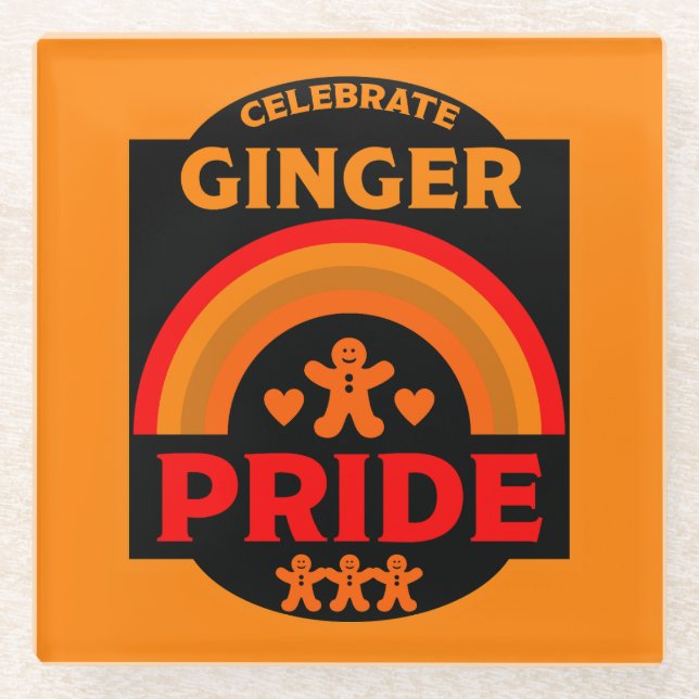 Posavasos De Vidrio Orgullo Ginger Haired (Anverso)