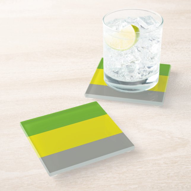 Posavasos De Vidrio Orgullo litromántico (Angular)