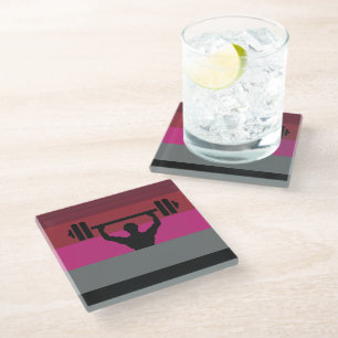 Posavasos De Vidrio Orgullo Muscular