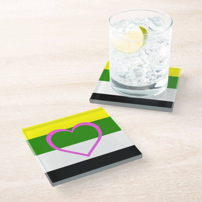 Posavasos De Vidrio Orgullo skoliosexual (Angular)