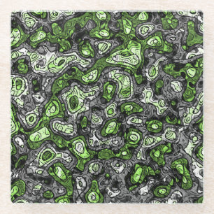 Posavasos De Vidrio Orgulloso Groovy Trippy Grungy Funky Abstract Agén