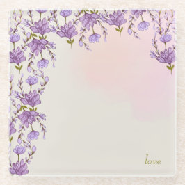 Posavasos de vidrio ornamental