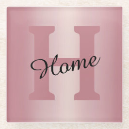 Posavasos De Vidrio Oro Rosa Personalizado 