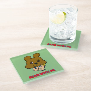 Posavasos De Vidrio Oso conmigo