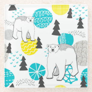 Posavasos De Vidrio Oso polar