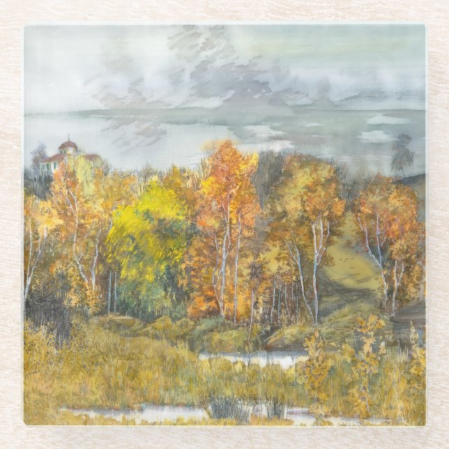 Posavasos De Vidrio otoño 300 (Anverso)