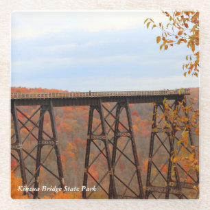 Posavasos De Vidrio Otoño en el puente de Kinzua
