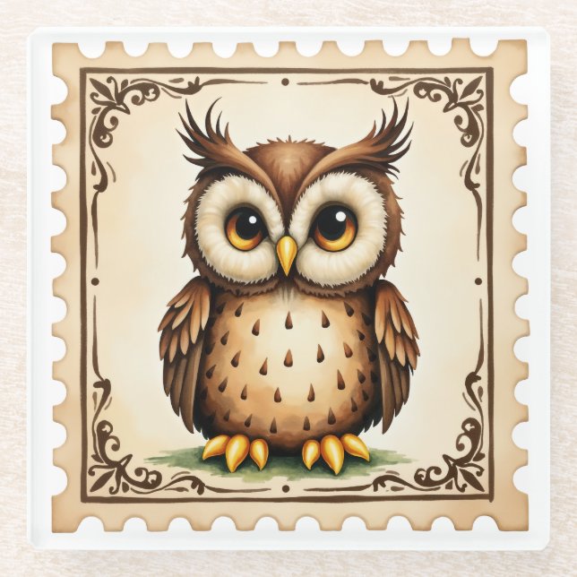 Posavasos De Vidrio Otoño guardián (Anverso)