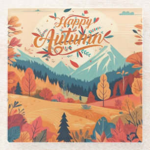 Posavasos De Vidrio Otoño/otoño/hojas/colorido