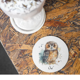 Posavasos De Vidrio Oveja cutánea en acuarela