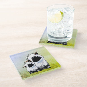 Posavasos De Vidrio Oveja de nariz negra de Valais