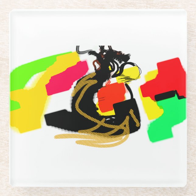 Posavasos De Vidrio Owl style nice (Anverso)