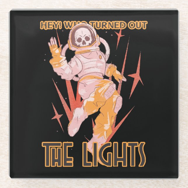 Posavasos De Vidrio ¡Oye! ¿Quién apagó las luces (Anverso)