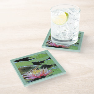 POSAVASOS DE VIDRIO PADS DE LILY Y LILY