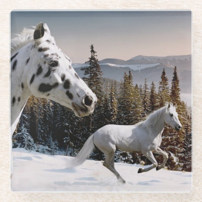 Posavasos De Vidrio País de las maravillas del invierno (Anverso)