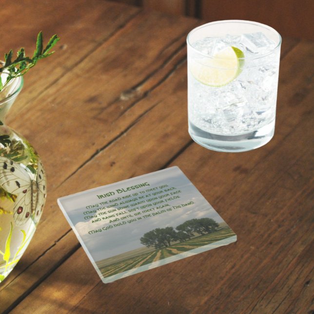 Posavasos De Vidrio Paisaje agrícola irlandés de Bendición (In Situ)