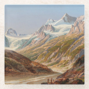 Posavasos De Vidrio Paisaje de la montaña Silvretta - Ignaz Dorn