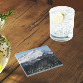 Posavasos De Vidrio Paisaje del Monte Baker del Estado de Washington