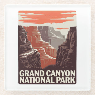 Posavasos De Vidrio Paisaje del Parque Nacional del Gran Cañón