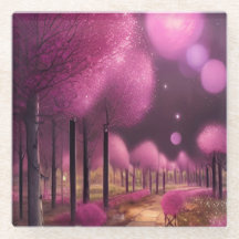 Paisaje nocturno rosado de ensueño